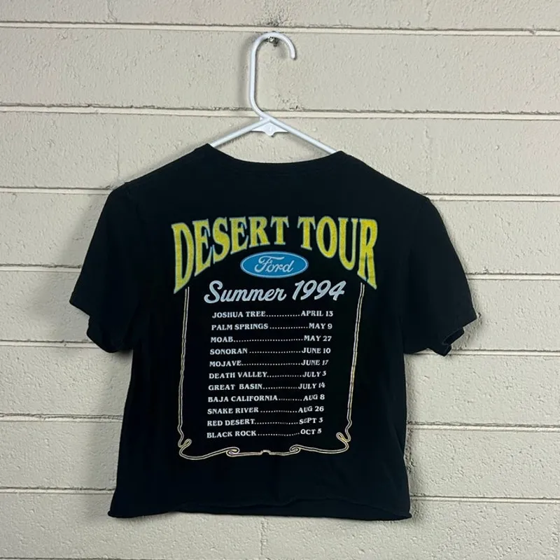 Ford Bronco Desert Tour Cropped Black Tee size S - Image 2