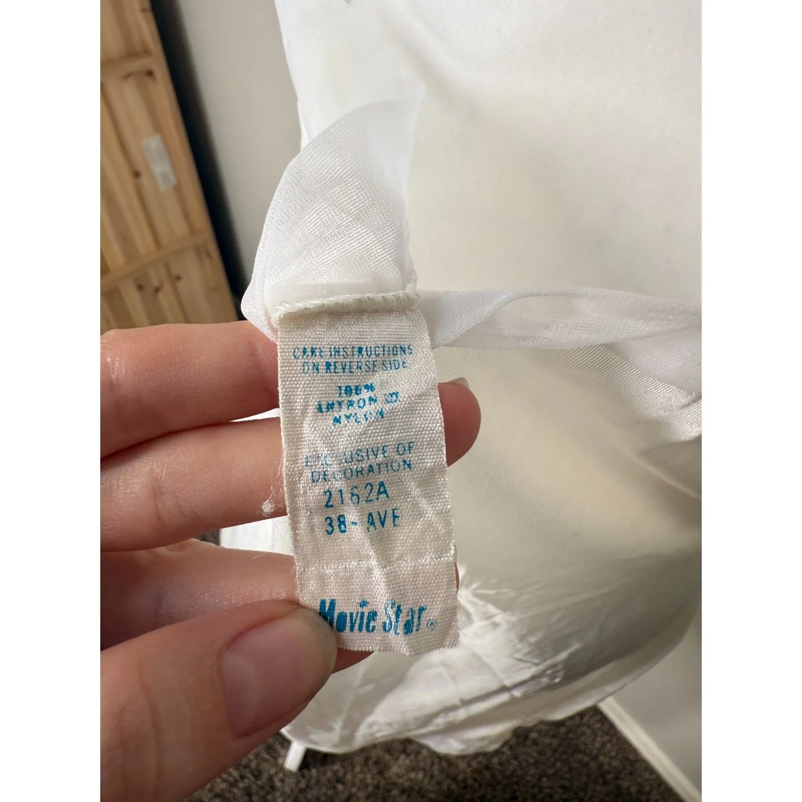 Vintage Y2k Movie Star Babydoll Slip Dress Sz 38 White Lace Cottagecore Romantic Size M - Image 6