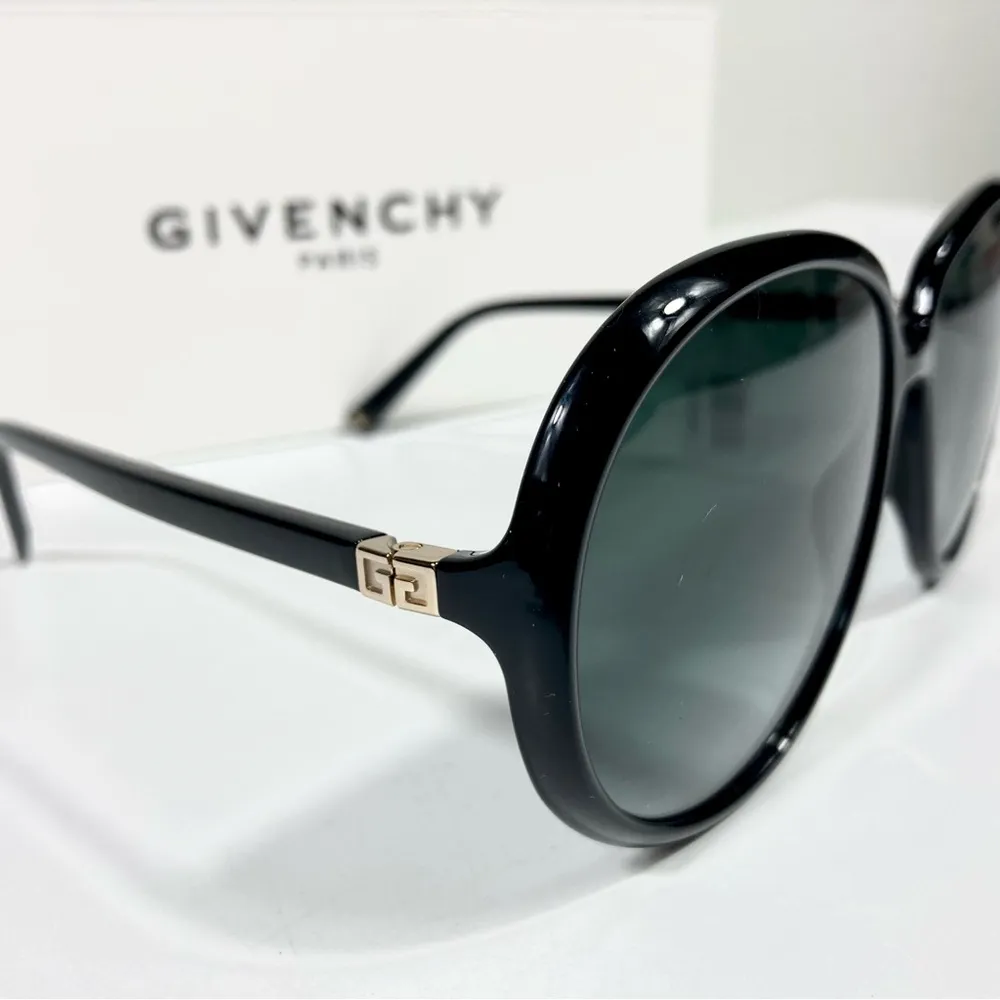 Givenchy GV 7180/S Black Sunglasses Gradient 61mm Round Oval Flash NEW - Image 13