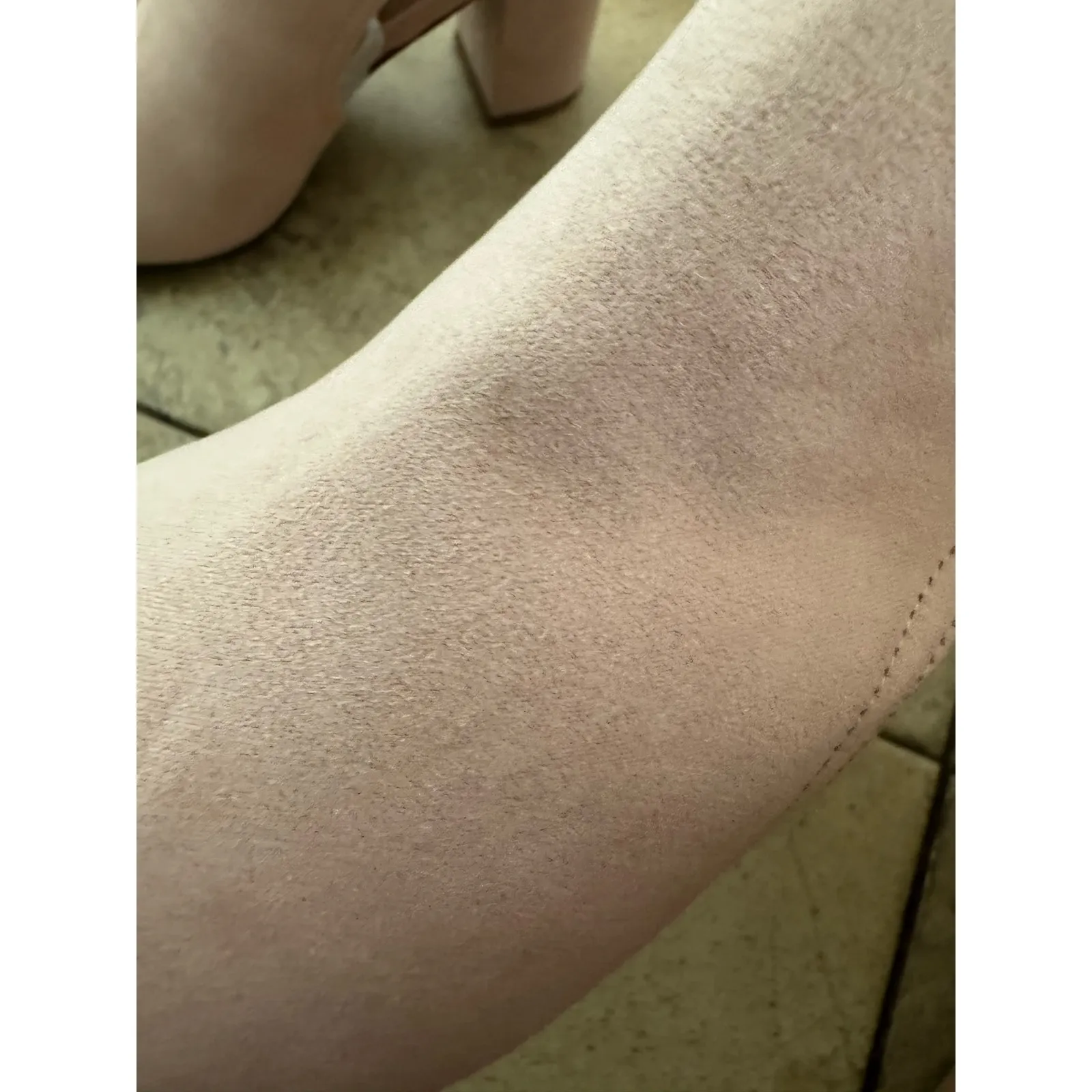 JustFab‎ Womens Shoes Size 6.5 Karine Blush Pink Peep Toe Bootie Ties NEW Bows - Image 10