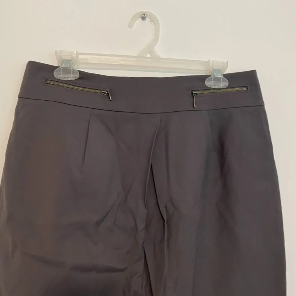 CLASSIQUES ENTIER Gray Grey Pleated Pleat Zipper Detail Tulip Skirt Pencil Skirt - Image 4