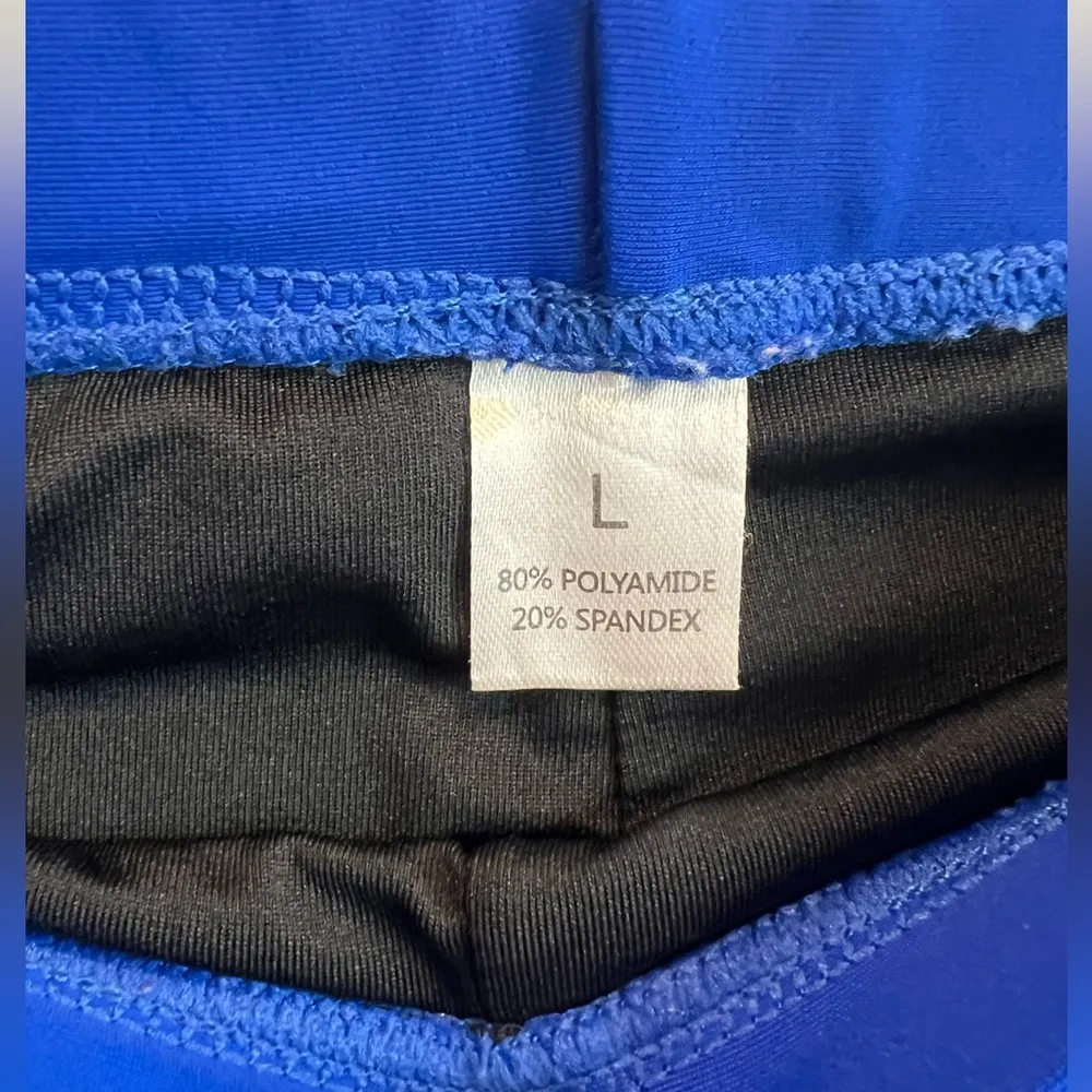 Women's Blue Spandex Dance Shorts size Large - Image 5
