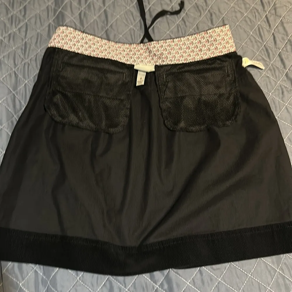 Athleta Cordoba Black Corduroy  Skirt  Cinch Waist Pockets Skirt Aline Stretchy - Image 8