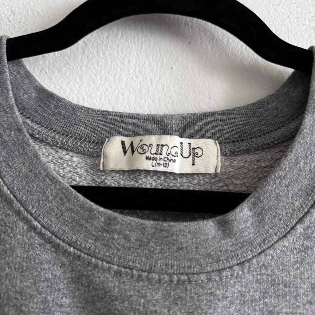 No Plans Is My Plan Cut Off Crewneck L Gray Size L - Image 4