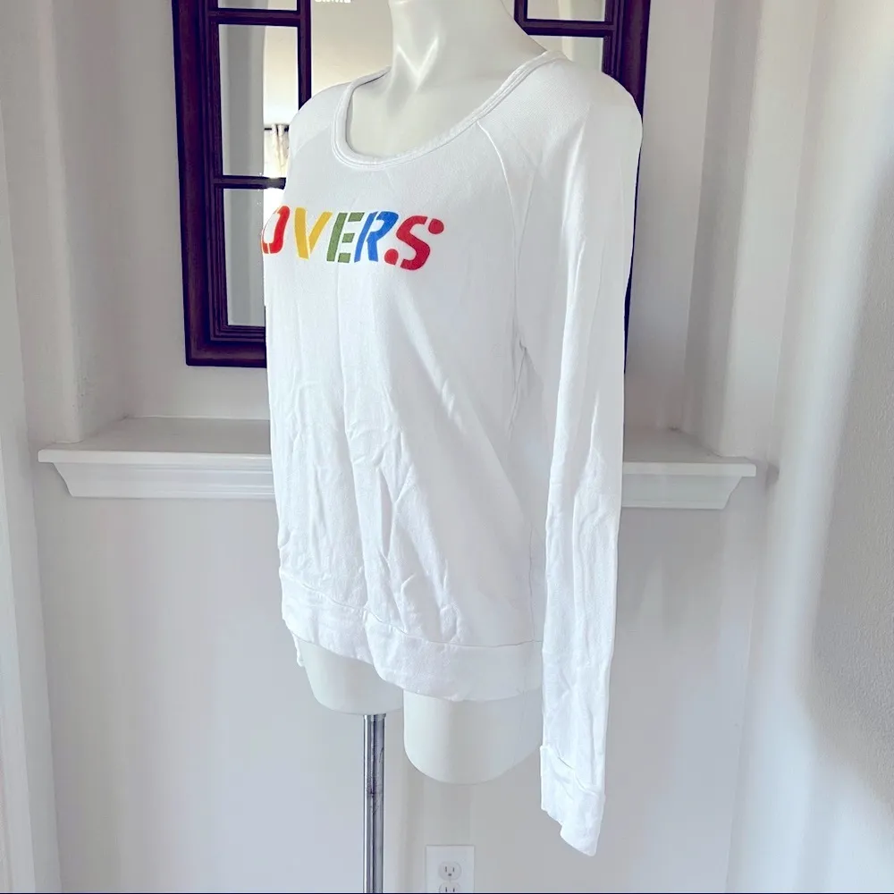 Anthropologie’s Sundry Sweatshirt Lovers White Size Small NEW - Image 5