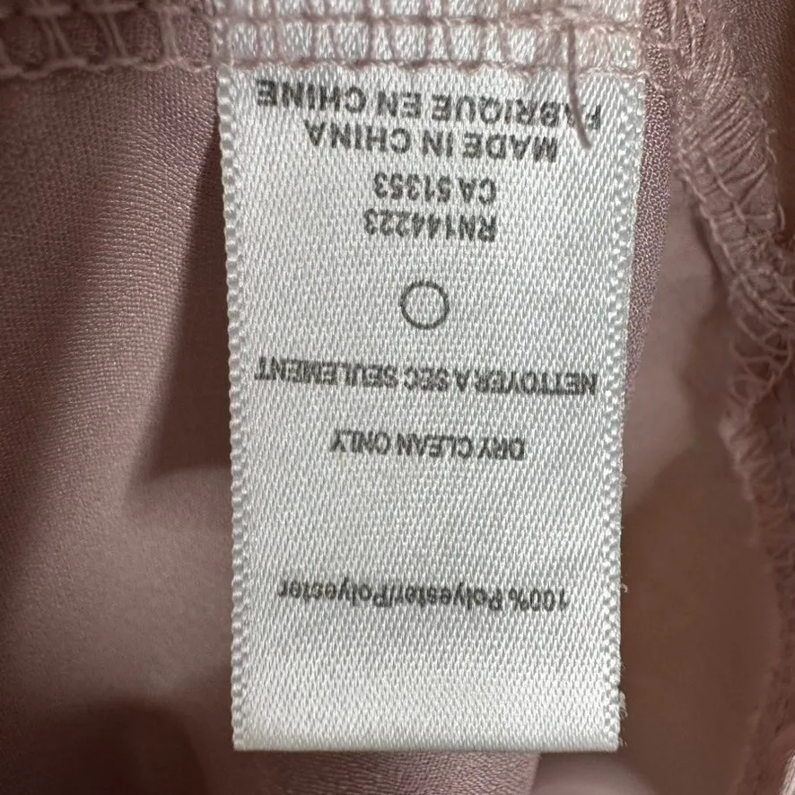 Anthropologie Satin Cami Top M Lace Trim Camisole Blush Pink - Image 8