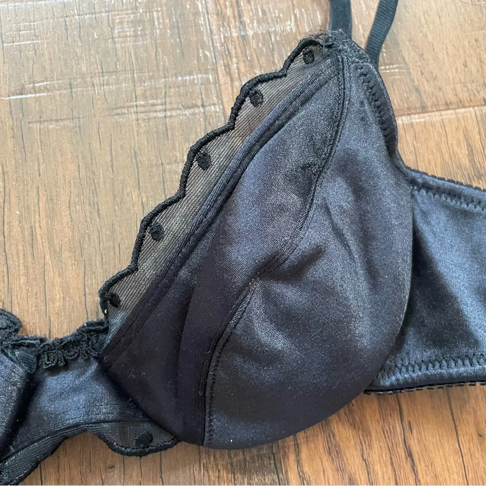vintage black with lace bra, 34A - Image 5