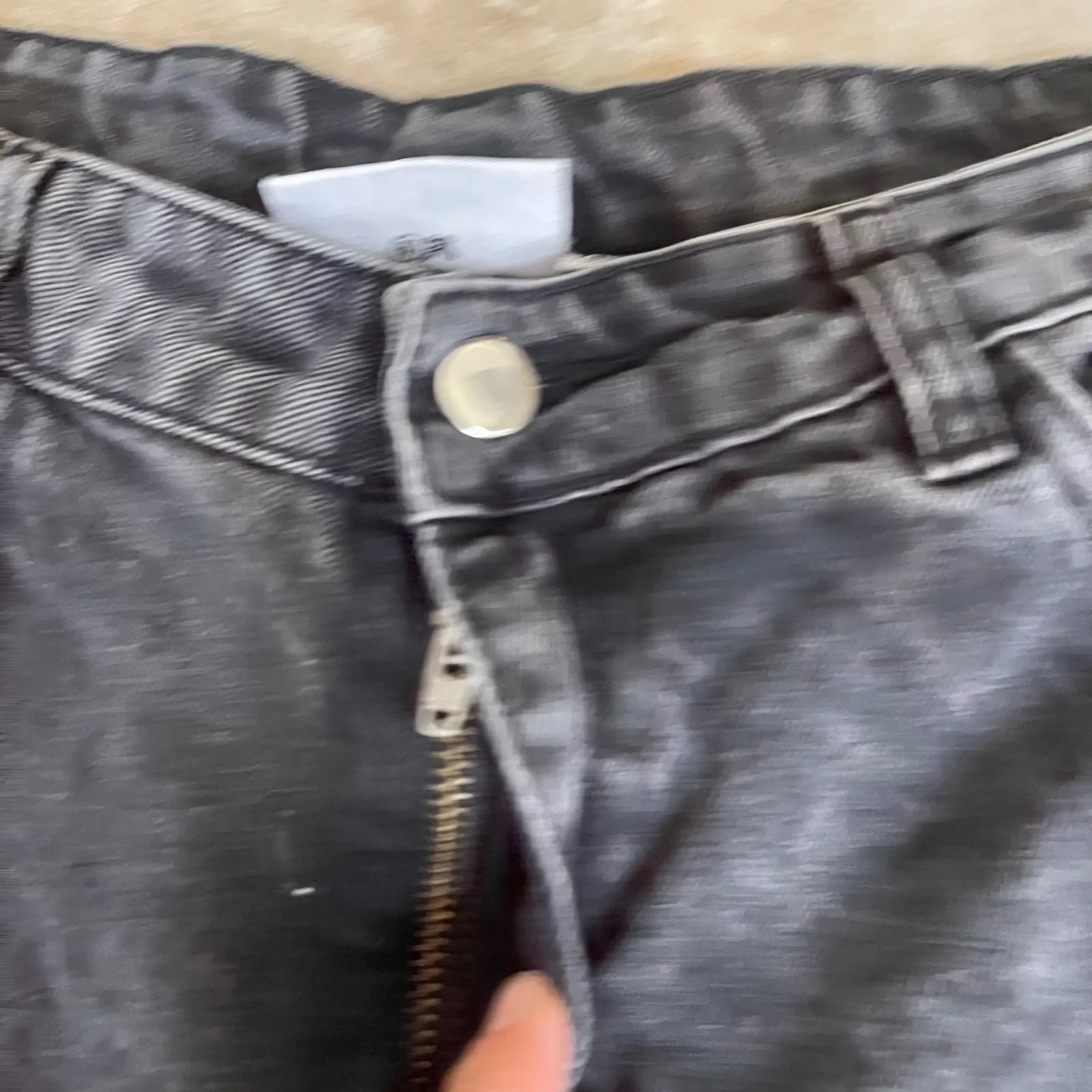 Daisy Street Black Wash Butterfly Rose Distressed Wide Leg Jeans Women's LG - Image 2