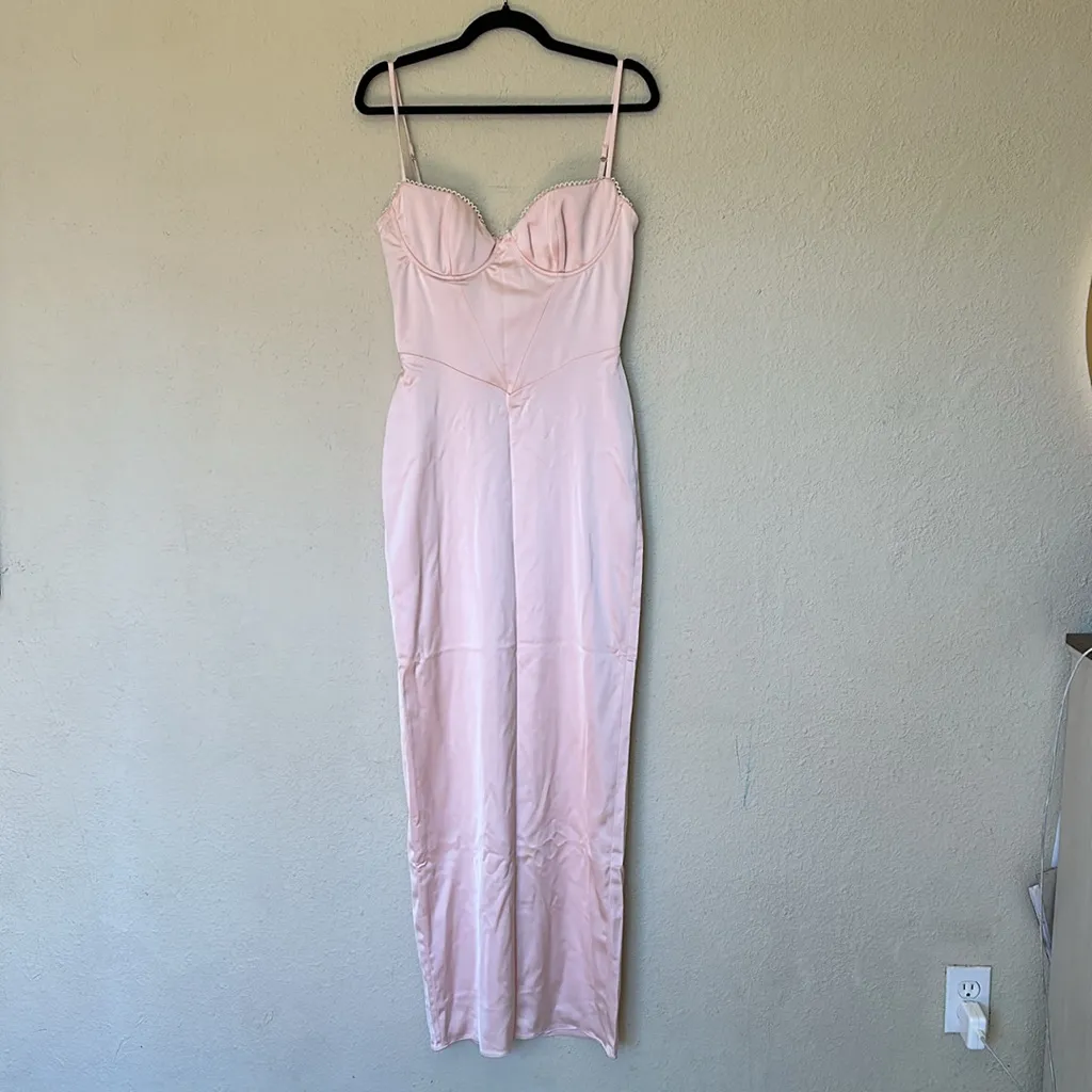 HOUSE OF CB 'Stefania'‎ Soft Peach Corset Maxi Dress NWOT Size XL - Image 3