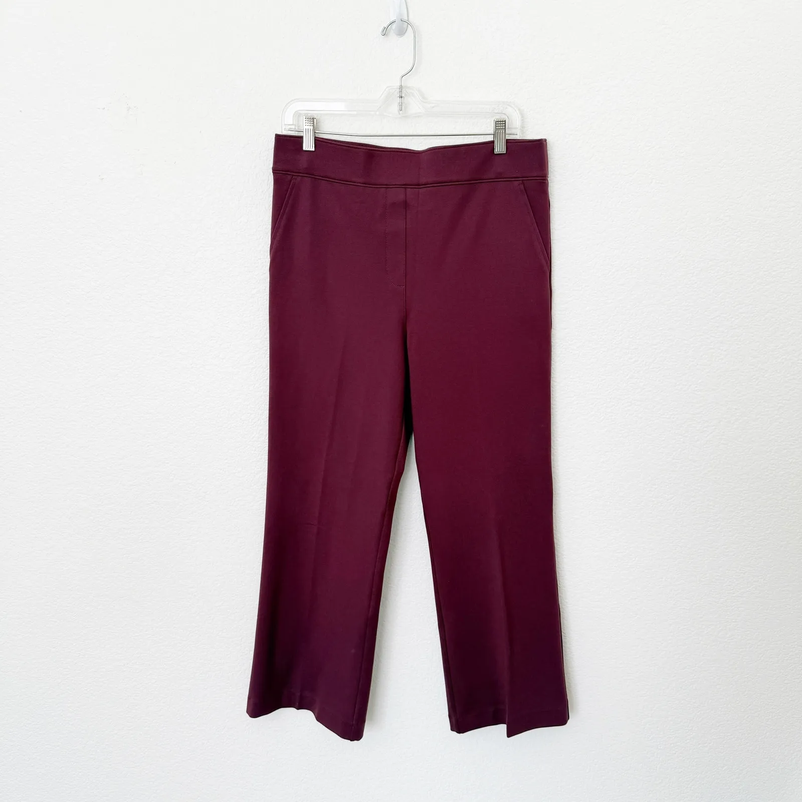 [Spanx] Chianti Red The Perfect Pant Kick Flare Ponte Knit Work Career Pants XL - Image 2