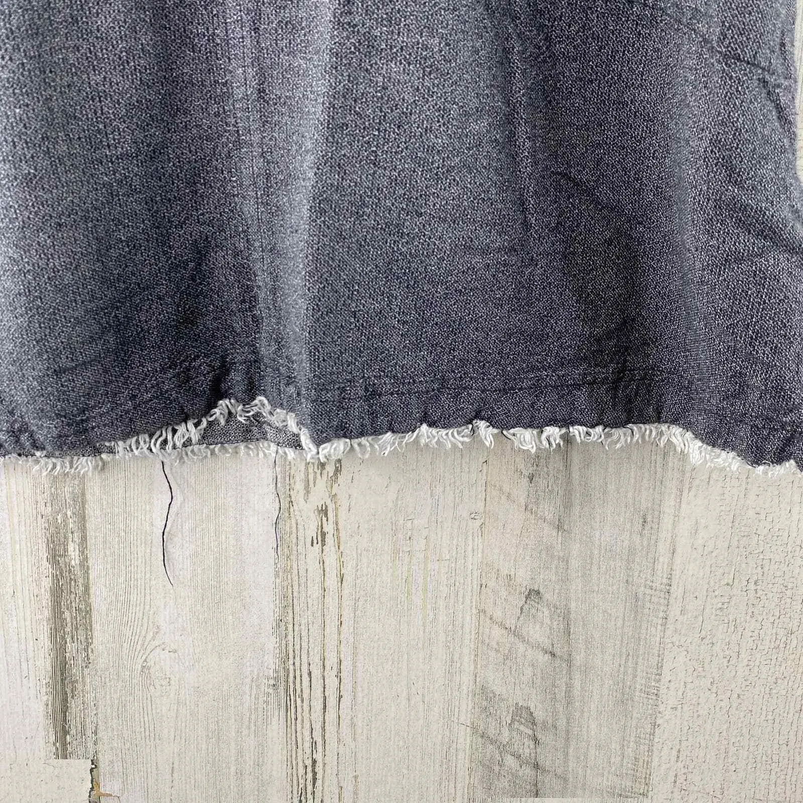 Dylan Shift Dress Womens Small Gray Knit‎ Raw Hem Pockets Button at nape - Image 6