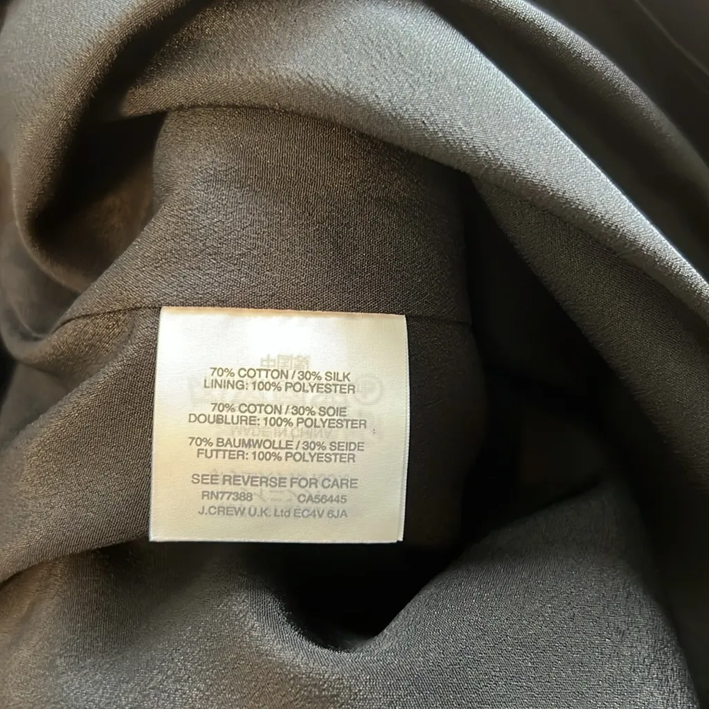 NWT J. Crew Woven Cotton Silk On Shoulder Ruffle Little Black Dress, 4T - Image 11