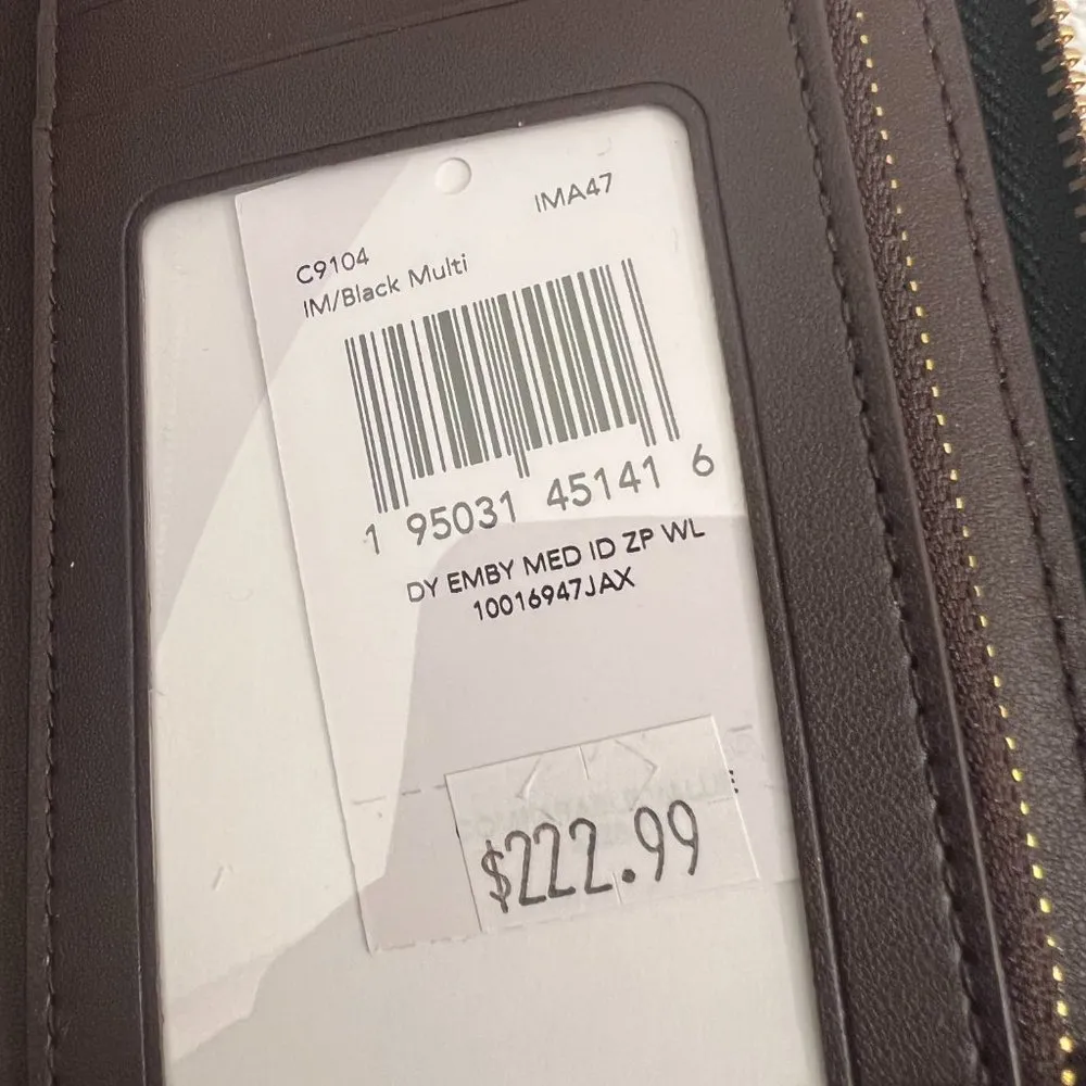 coach Medium Id Zip Wallet With Diary Embroidery c9104 - Image 6