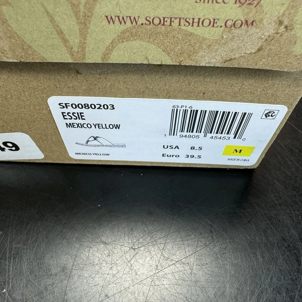 Women's Sofft Essie Mexico Yellow Size 8.5 Medium New In Box Save Big - Image 7
