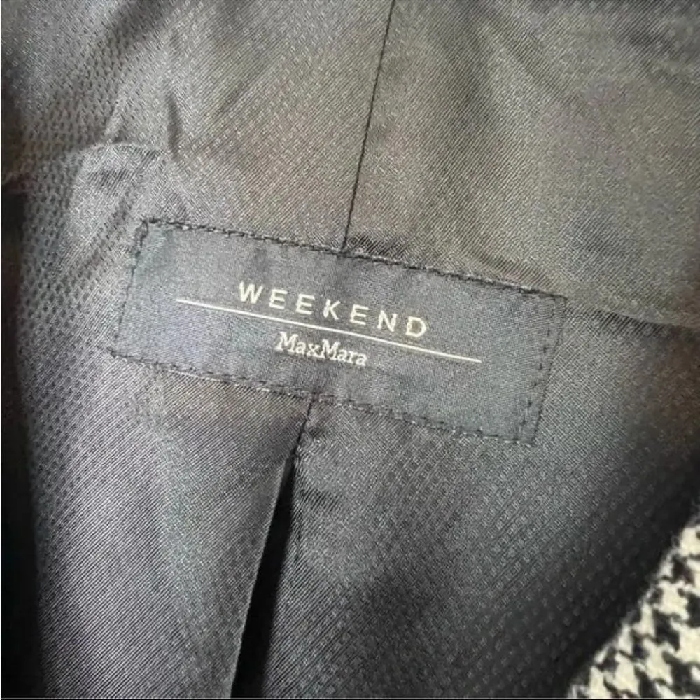 Weekend MaxMara Houndstooth belted wool Jacket 8 - Image 10