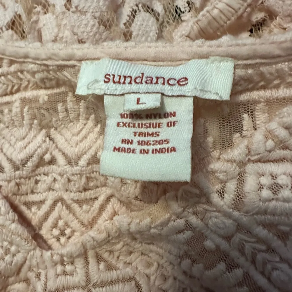 Sundance Victorian Essence Crochet and Lace Tunic Top Size L - Image 5