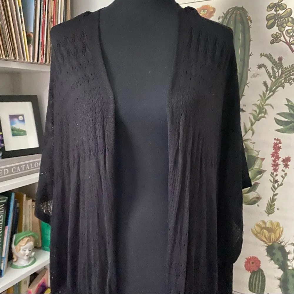 Torrid NWT  BLACK STRIPE DOLMAN DUSTER COVER UP - Image 6