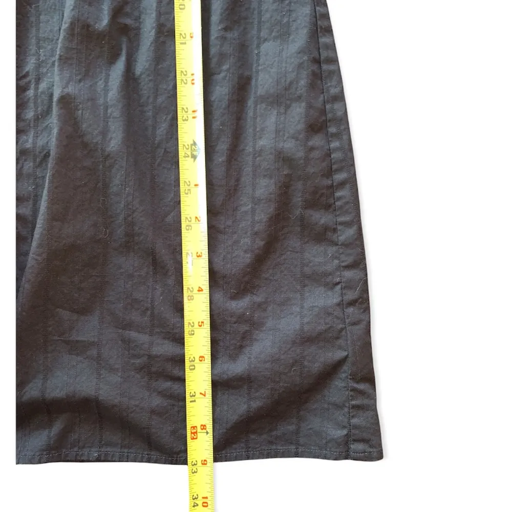 Black Front-Button Shirt Dress sz M - Image 6