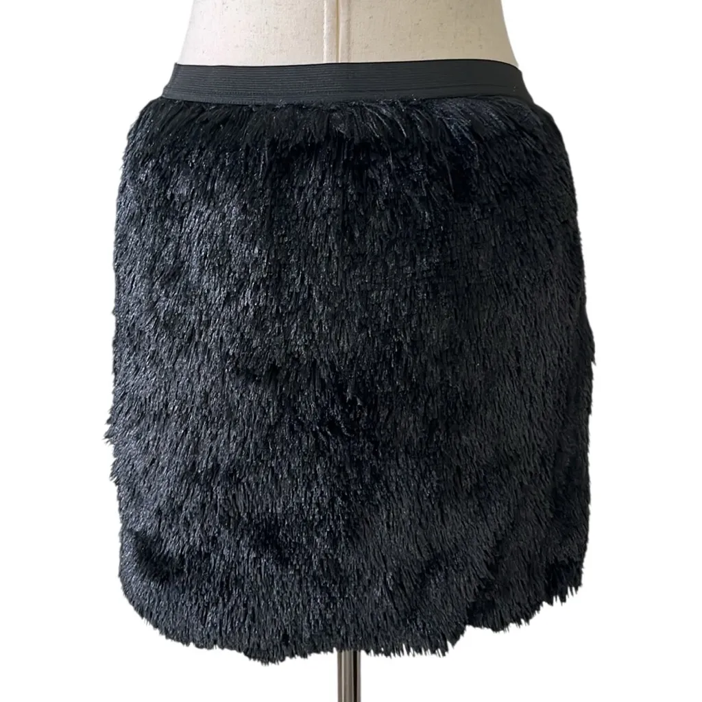 Petticoat Alley Faux Fur Mini Skirt - Image 5