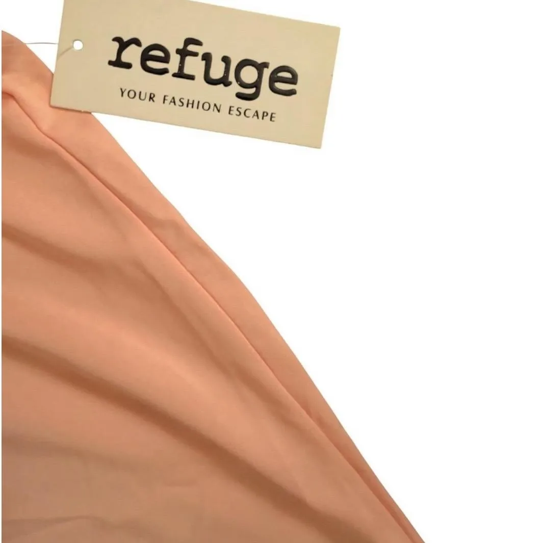 Refuge Shorts Womens Peach Cinched Bum High Rise Biker Activewear Athleisure - Image 5