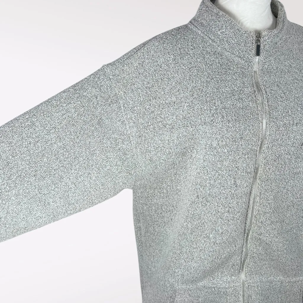 Vintage Full Zip Fleece Jacket Made in USA Gray Maine Moose Embroidery Size Lg - Image 7