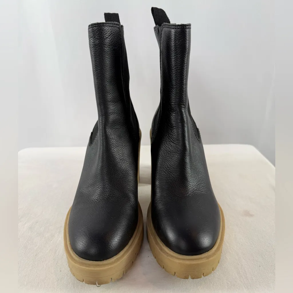 DV by Dolce Vita Jetty Vegan Leather‎ Chelsea Chunky Boot in Black Tan Size 7 - Image 2