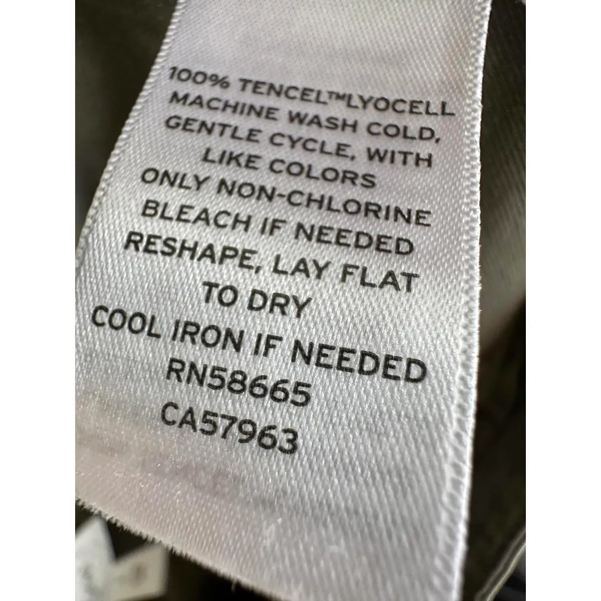 Treasure & Bond Flat Front Straight Leg Pants Olive Green Size 2 - Image 7