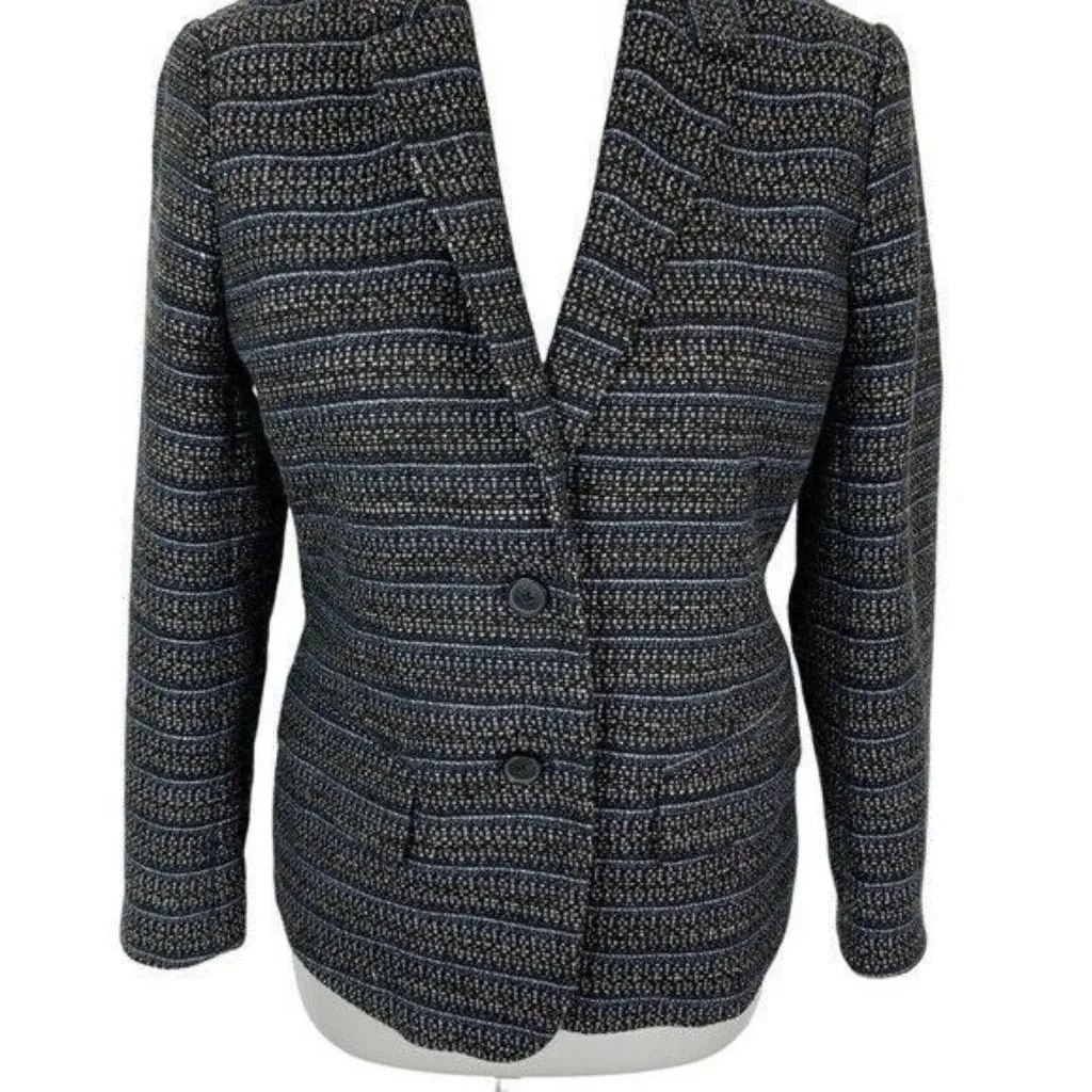Lucky Brand Blue Blazer 4 Womens‎ Career Office Casual Layering - Image 2