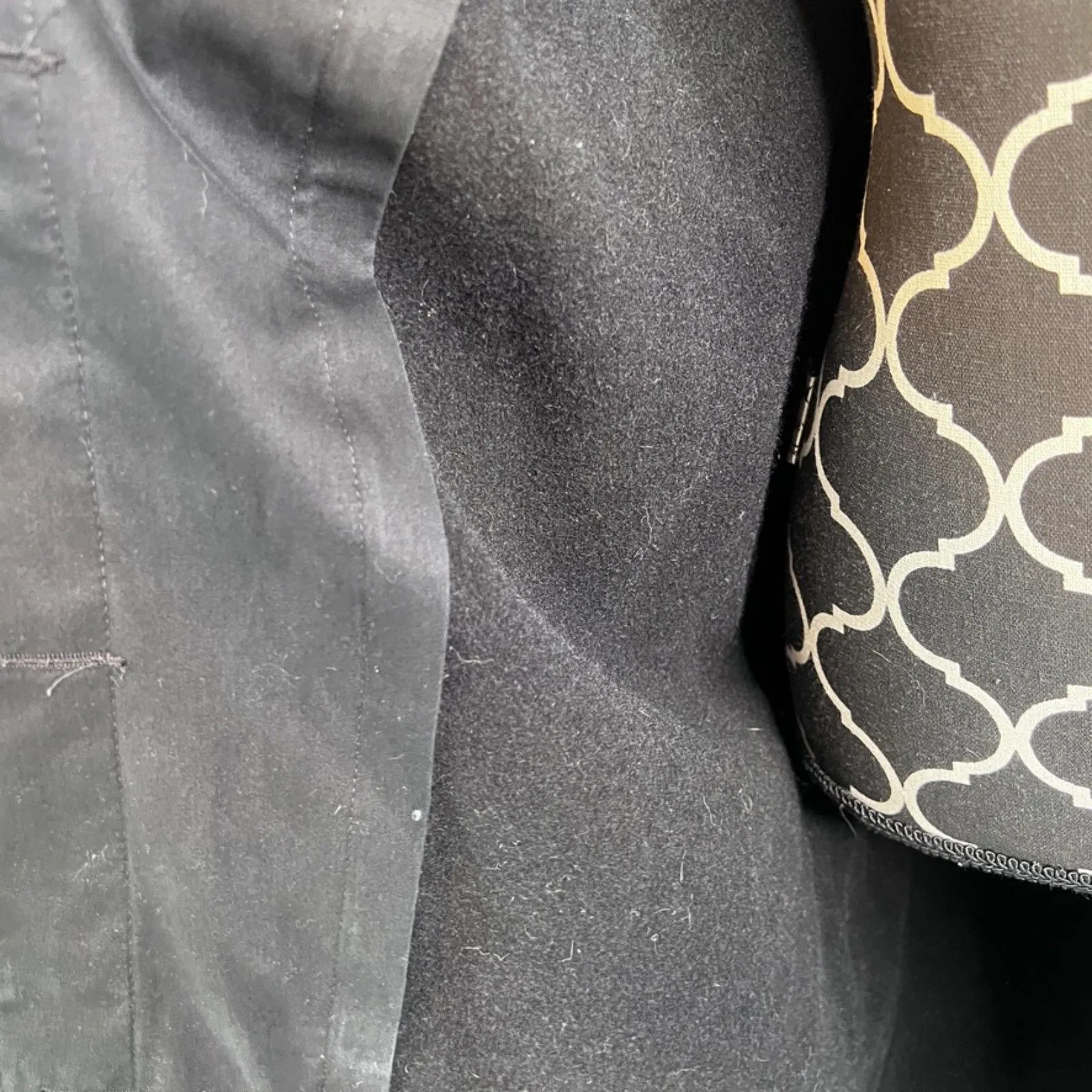 London Fog Black Union Made Wool Lined Classic Long Trench Coat Size 8 Regular - Image 10