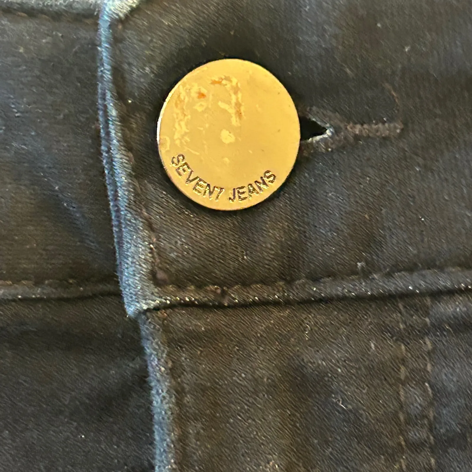 Seven7 Jeans High Rise Skinny Crop Dark Wash Women's Size 10 Blue - Image 4