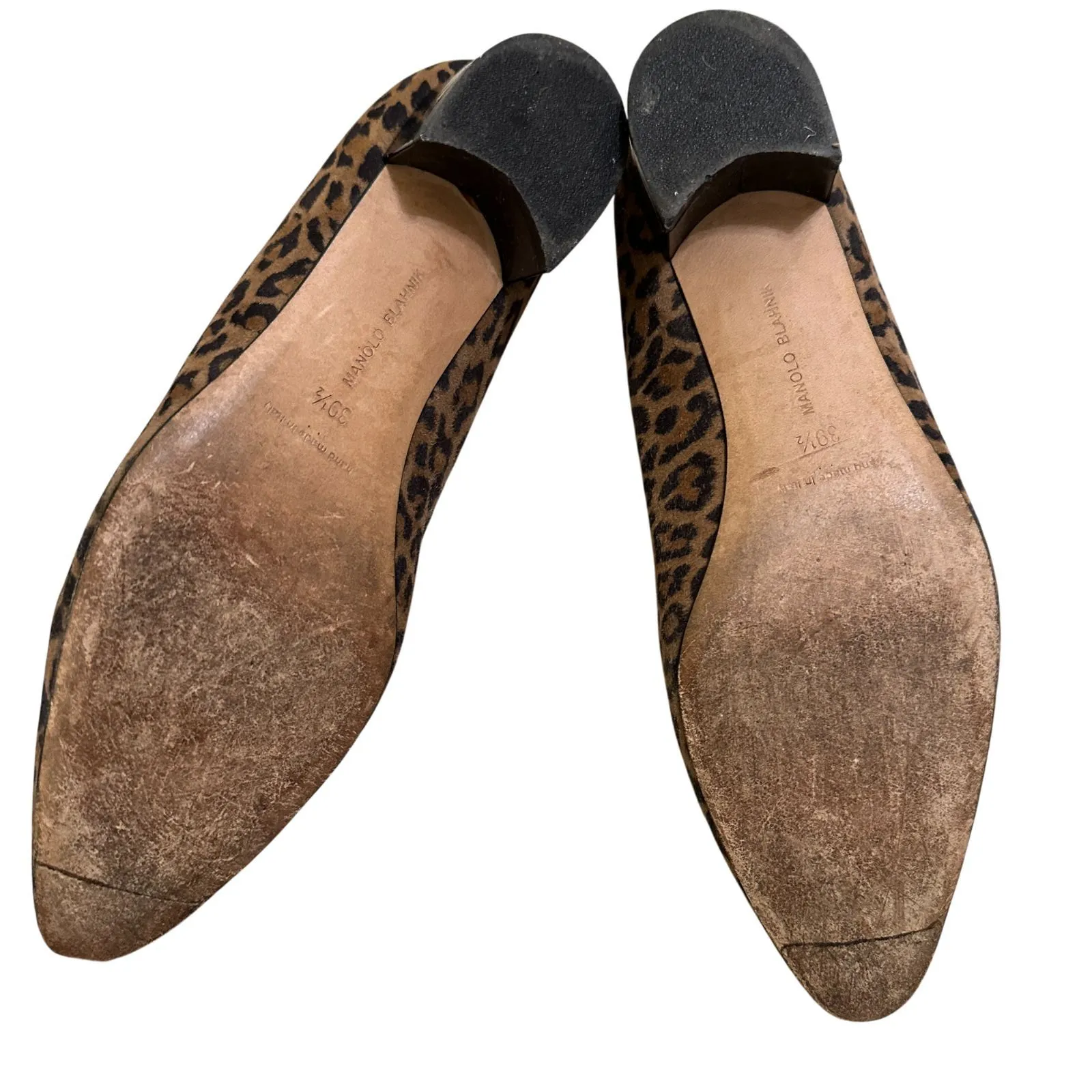 Manolo Blahnik Leopard Print Block Heels 35 mm Size 39.5 / 9.5 with Box - Image 8