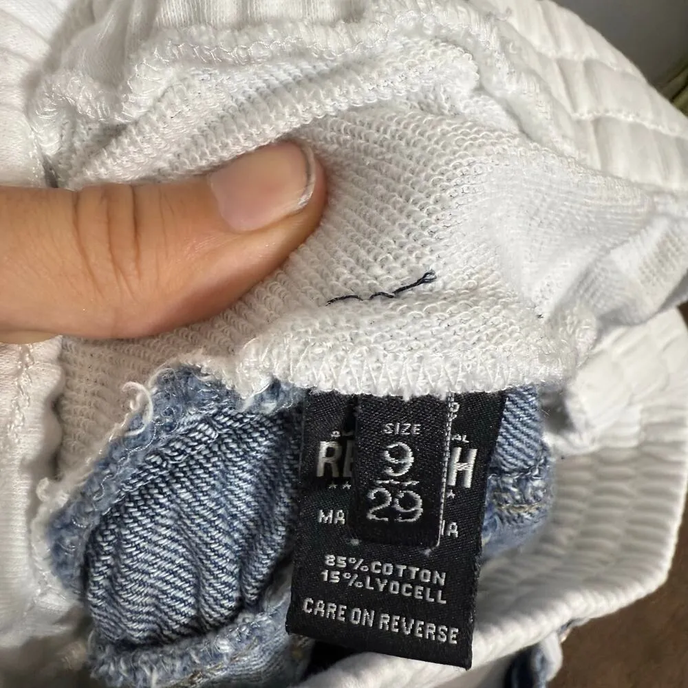 Rewash Blue Pullon Double Waist Drawstring Wide Leg Jeans Sz 29 - Image 6