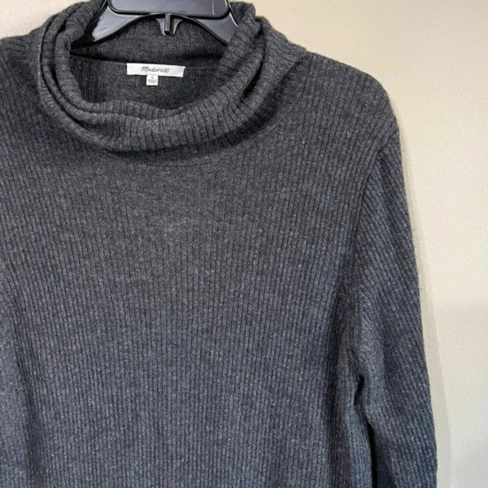 Madewell large winter grey turtleneck dress - Image 2