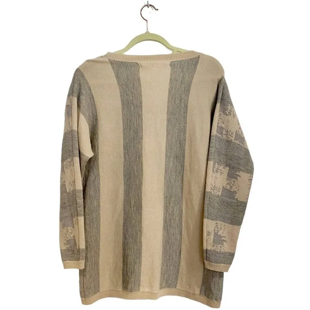 Chelsea & Violet Cream Metallic Long Sleeve Wool Blend Sweater Sz S - Image 8