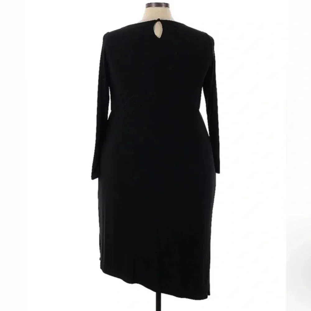 Lane Bryant | Black Long Sleeve Cocktail Asymmetrical Dress Plus Size 18 Size 20 - Image 2