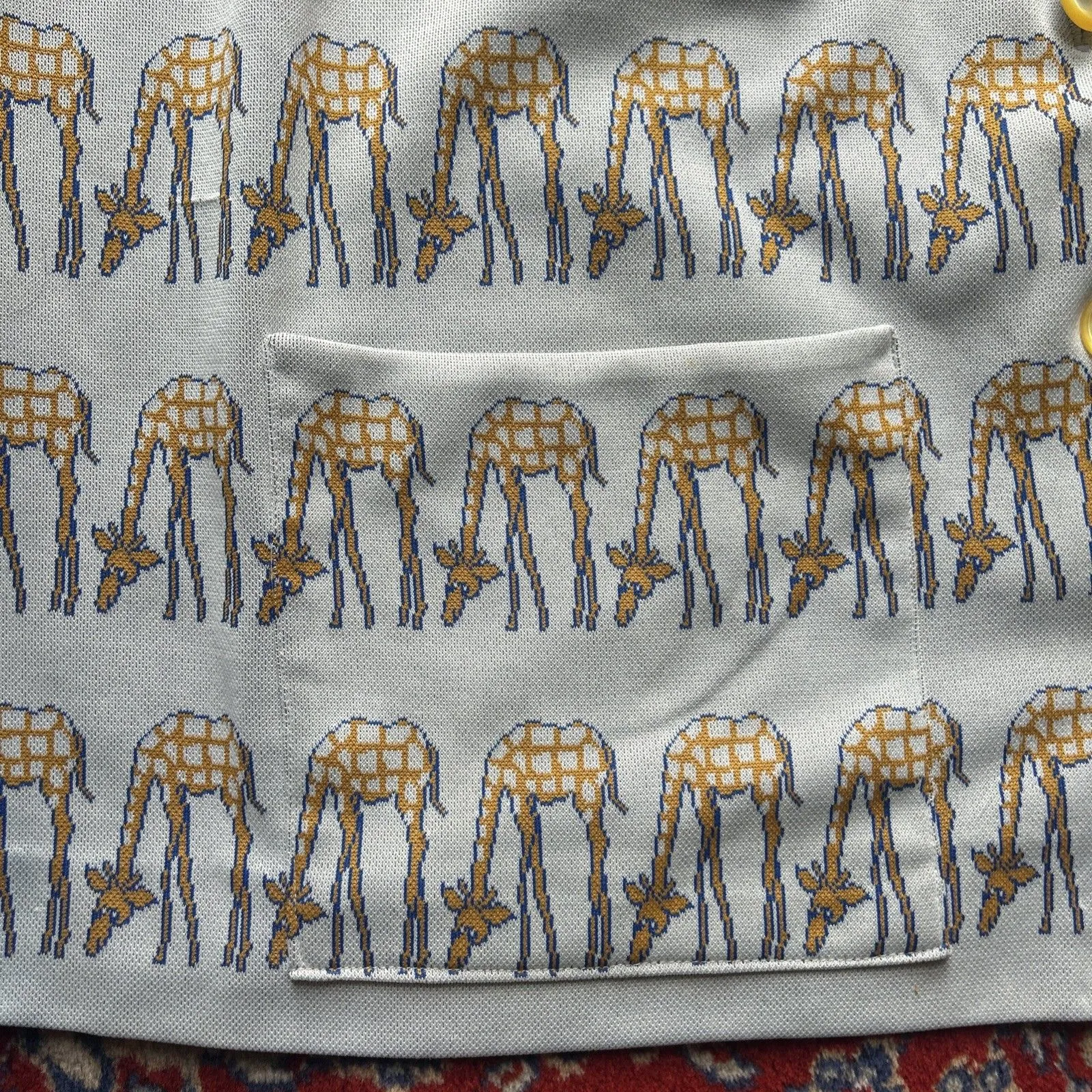 Unbranded Women Large Long Line Vest Giraffe Button Up Boho Country Cottage - Image 3