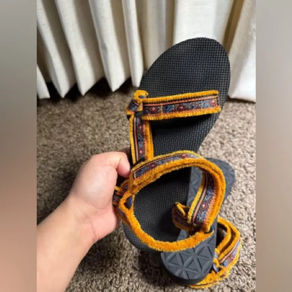 Teva Women's Sandals - Black and Yellow - Image 7