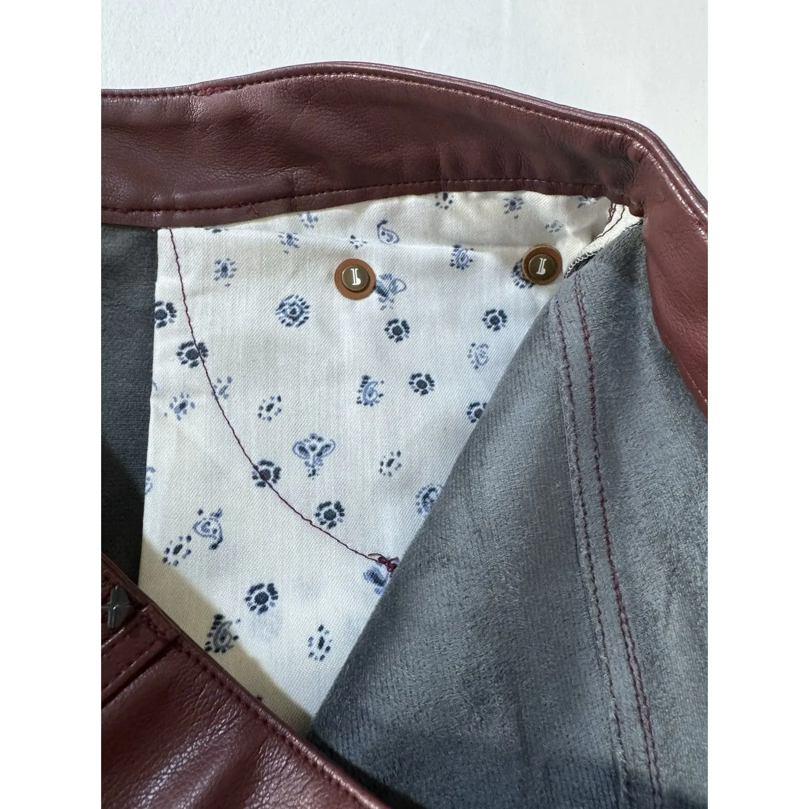 Pilcro/Anthropology Faux Leather Wine The Breaker Casual Pants Cropped 29 New - Image 9