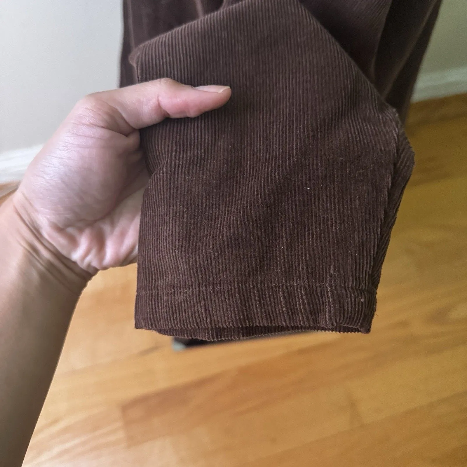 Appleseeds Women’s VTG Corduroy Shirt Petite Dark Academia Preppy Brown 12P - Image 13