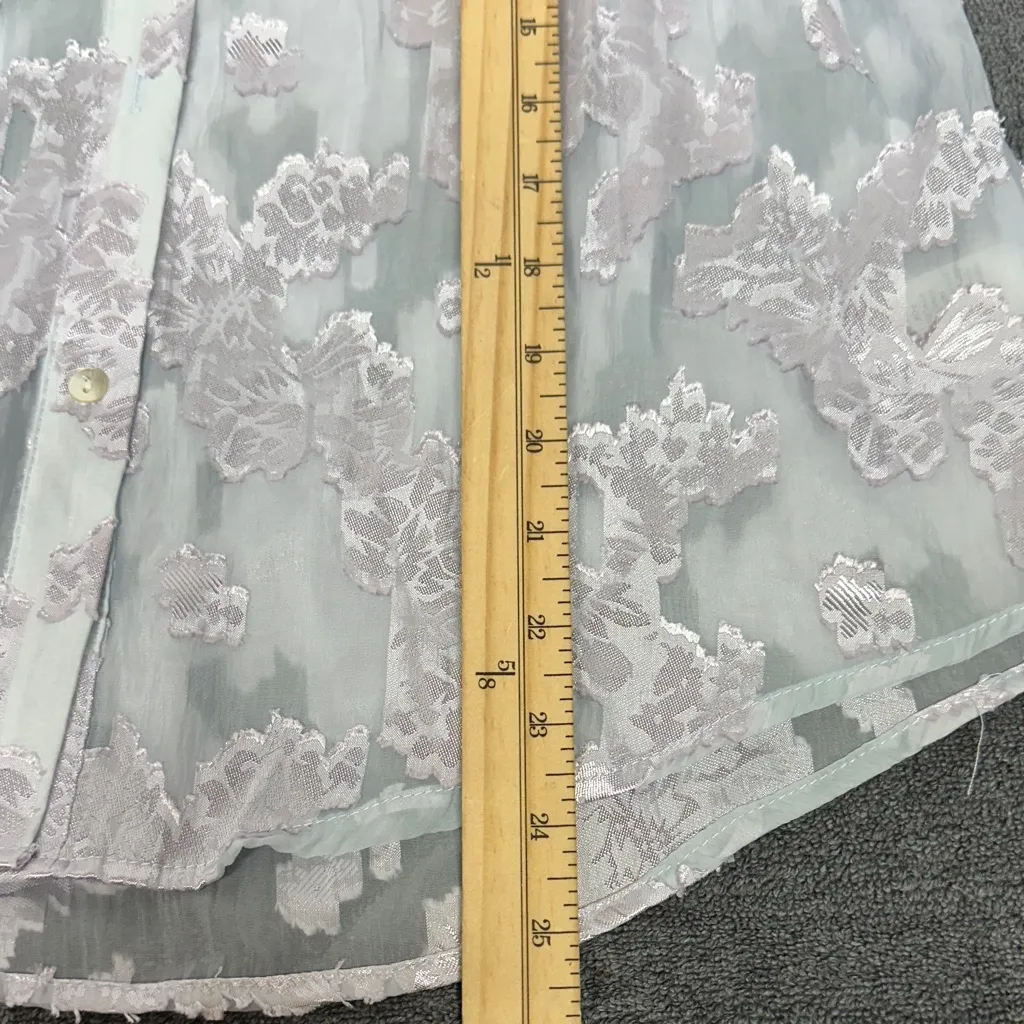 Glam  White Lace Overlay sheer Top - Image 5