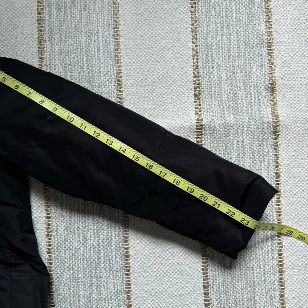 Max Mara Weekend Black Zip Up Long Reversible Puffer Coat Women’s Size US 14 - Image 10