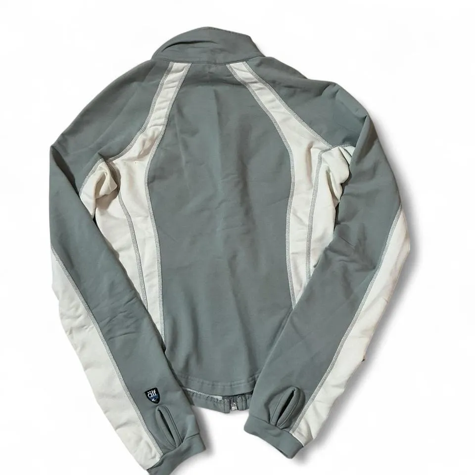 PROFORMEX Athletic Jacket Women's Size S Full Zip Gray White Performance - Image 3