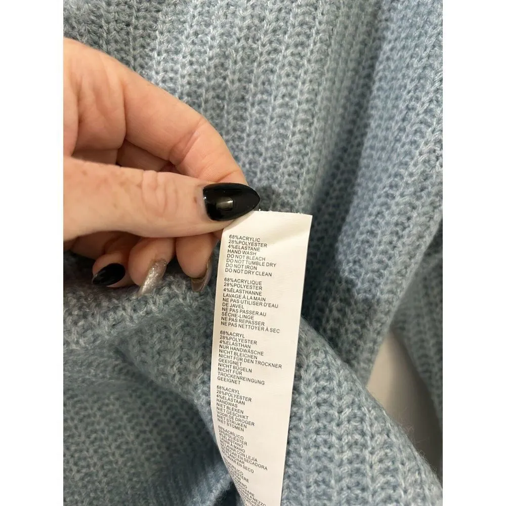 Nasty Gal Collar Plunge Long Sleeve Cropped Sweater NWT Size Small NWT - Image 10