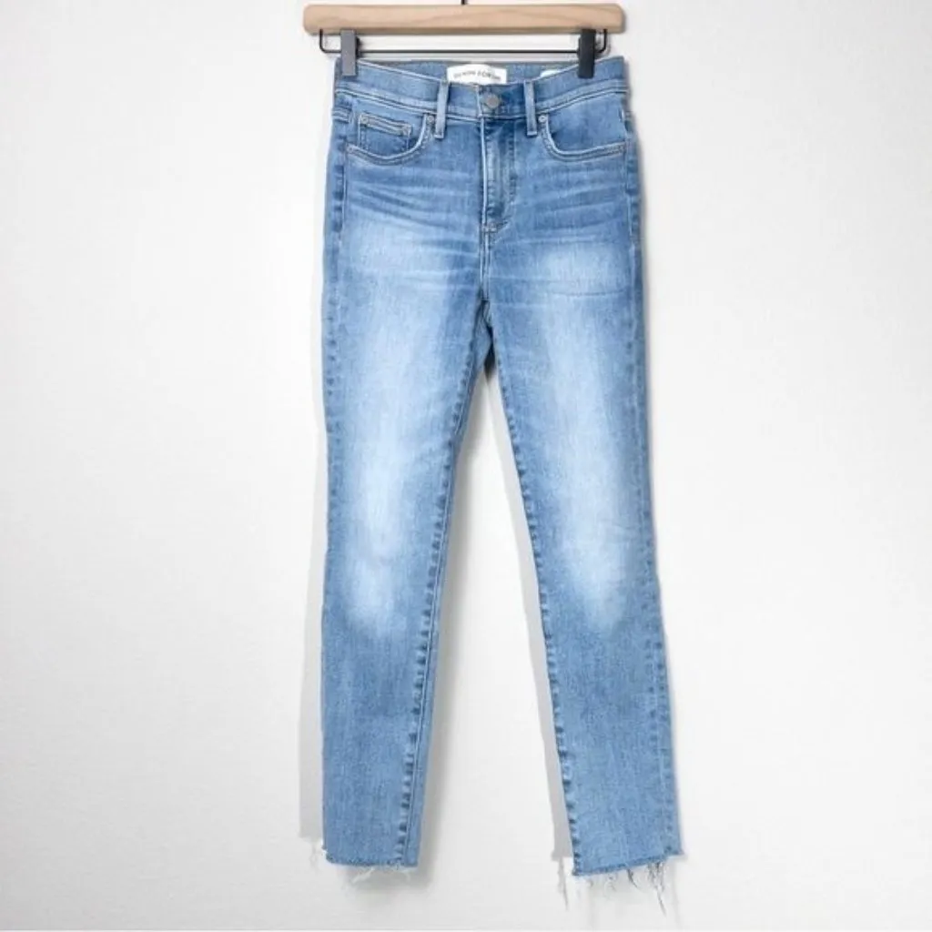 Aritzia Denim Forum The Nico Mid Rise Skinny Crop Jean 25 Stretch Raw Hem - Image 5