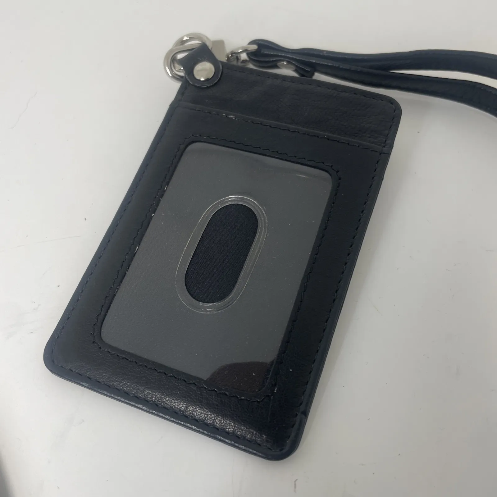 Chicago Cabs Leather Card Case Wallet Black Mens - Image 3