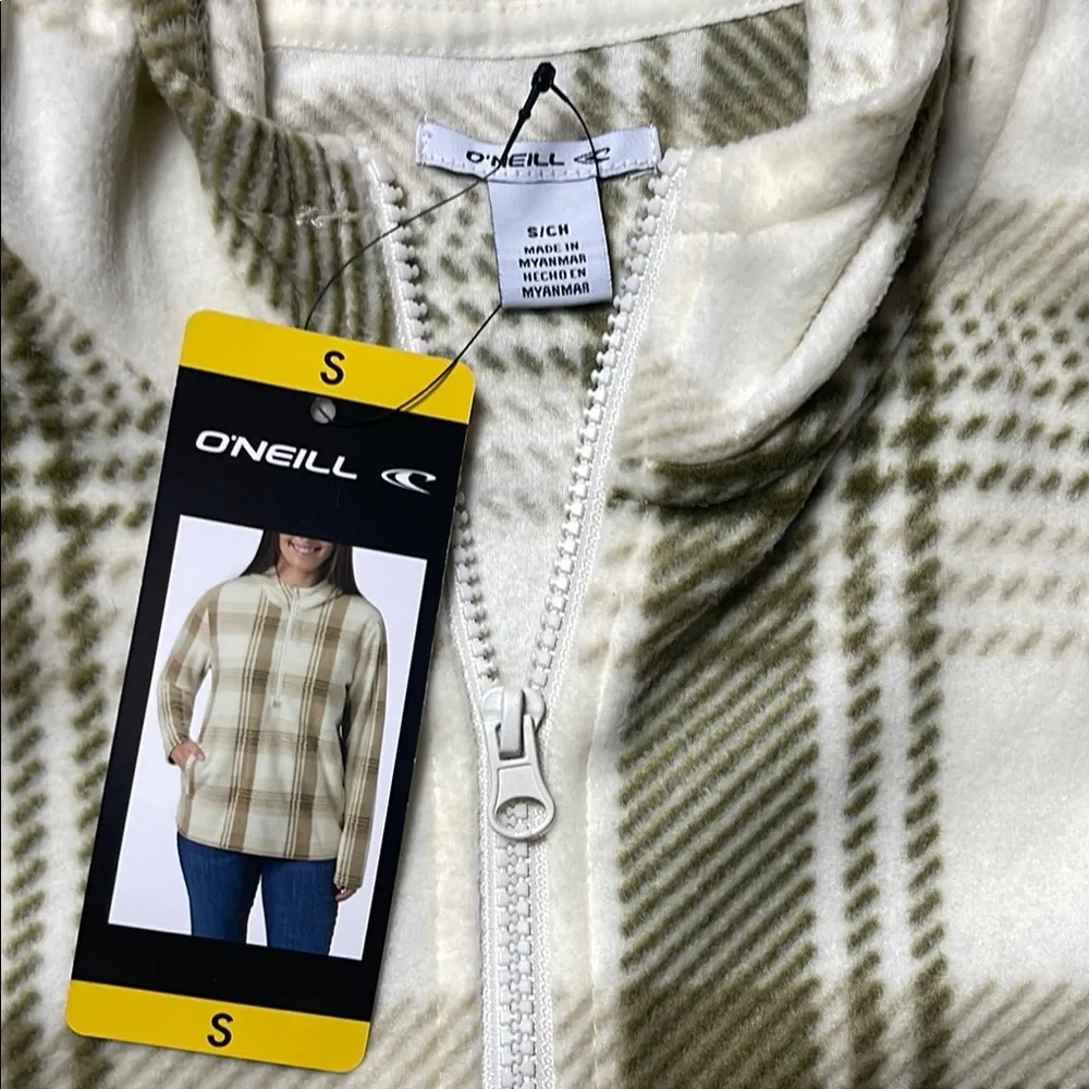 O’Neill Plaid Hooded Jacket - Size Small - Image 3