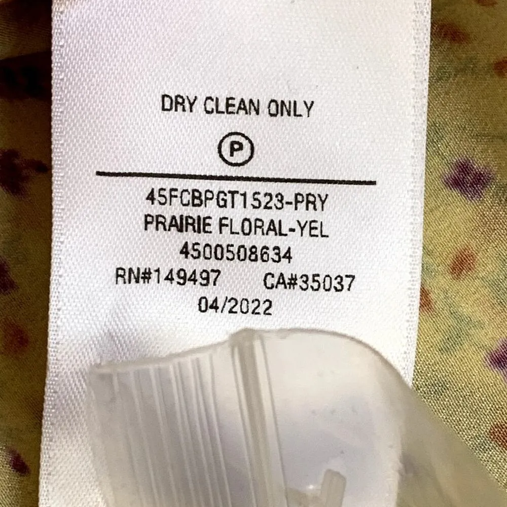 NEW Favorite Daughter Silk Prairie Floral Open Tie Front Top in Yellow Size XL - Image 8