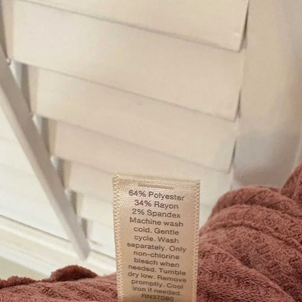 Cato Mauve Pink Waffle‎ Knit Belted Dress Size 18/20 - Image 9