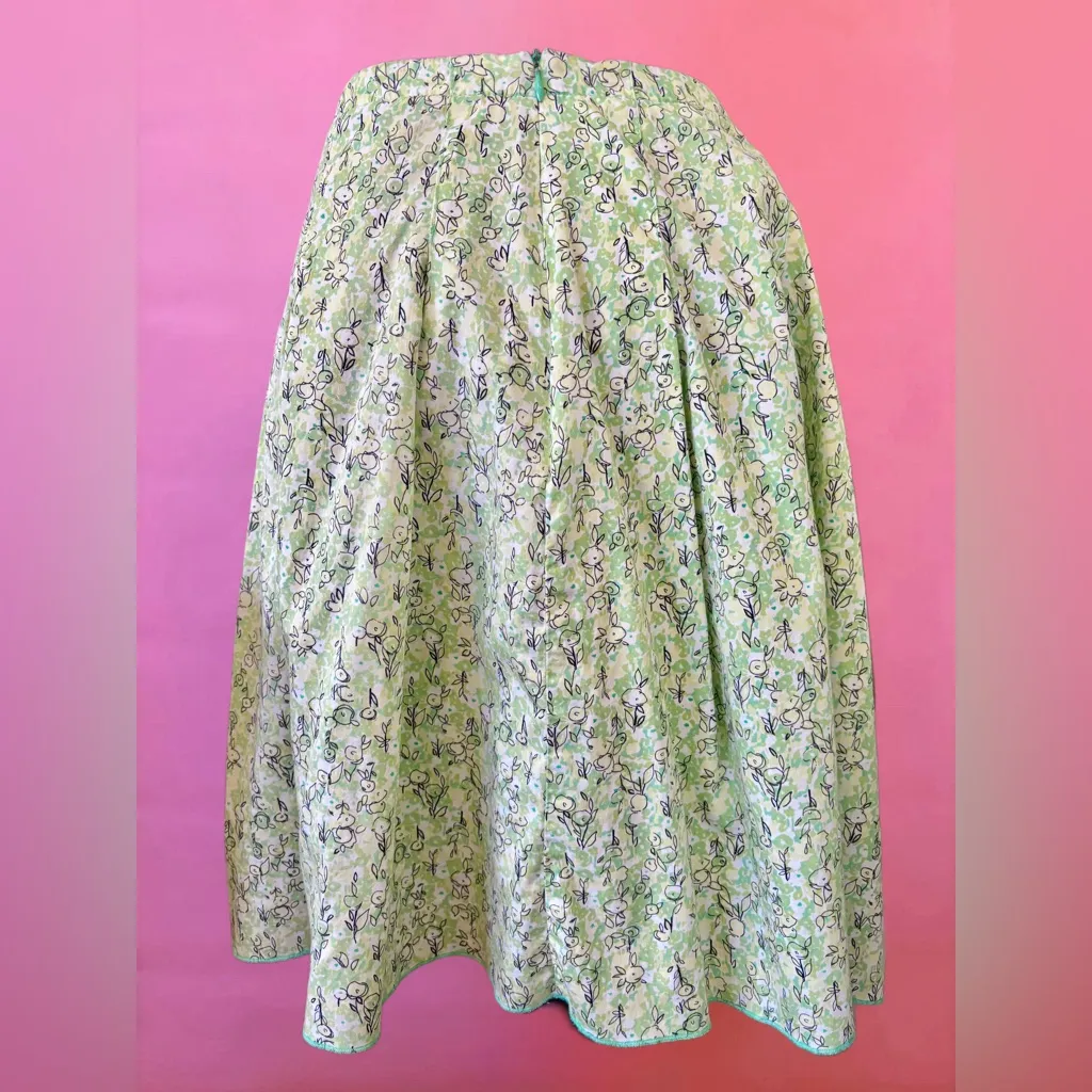 Lime Green & White Floral A - Image 4