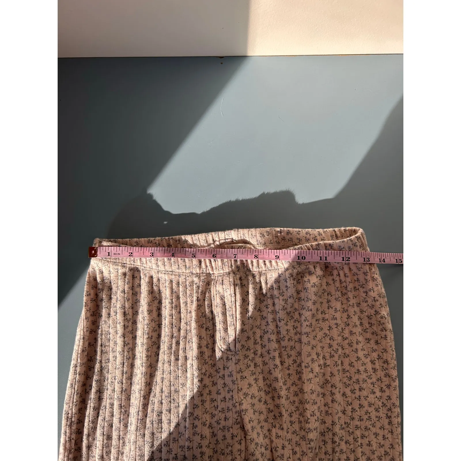 John Galt flower print cotton lounge pants womens S flare Brandy PacSun - Image 7